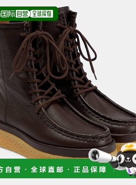 香港直邮Chloe 蔻依 女士 绑带皮质短靴 000767 brown棕色 舒适时