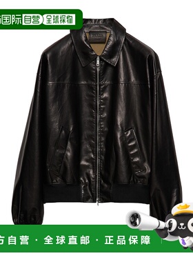 香港直邮Prada 长袖皮夹克 UPW53916EBSOOO普拉达