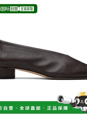 香港直邮aeyde 女士 酒红色 Delia Low-Heeled Ballet 低跟鞋 A11