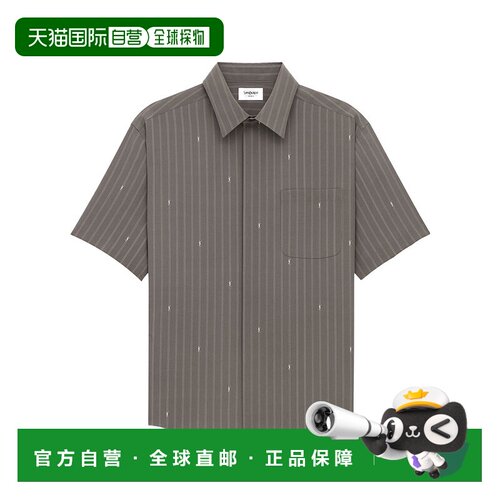 香港直邮Saint Laurent 翻领短袖衬衫 832989Y1L08