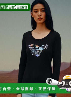 香港直邮EA7 Emporio Armani 圆领长袖T恤 女装上衣6GTT20TJ12Z