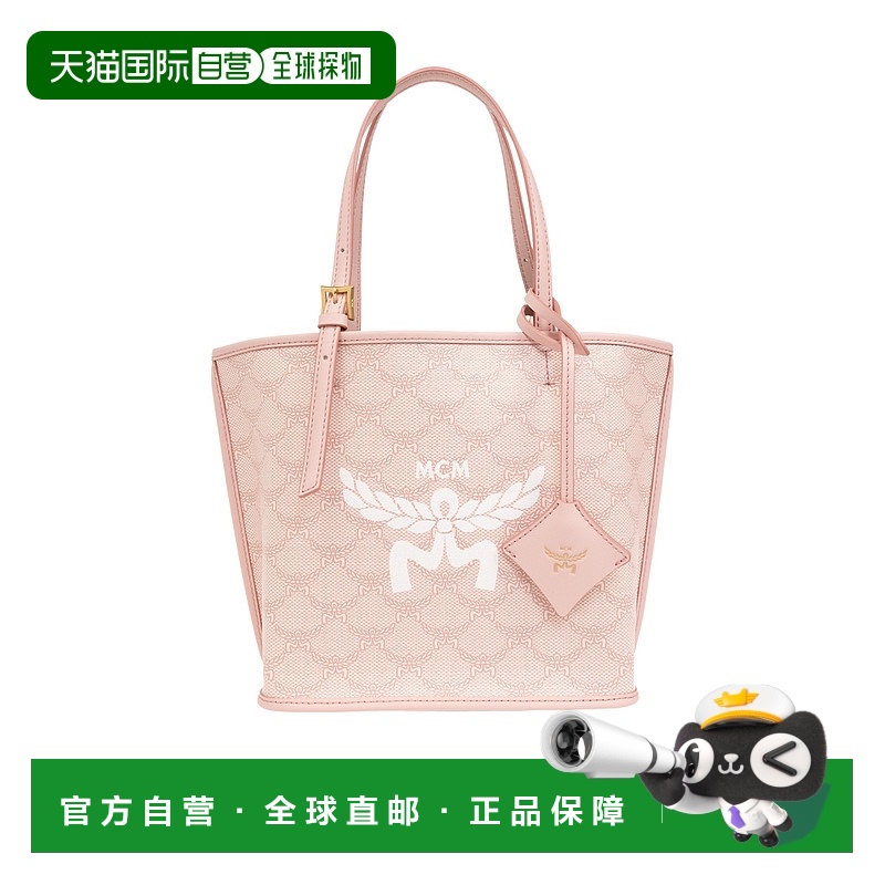 1h可退 香港直邮MCM 女士 徽标单肩包 MWPESAC02 pink粉色 舒适时