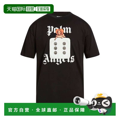 1h可退 香港直邮Palm Angels 棕榈天使 男士 T恤 black黑色 舒适