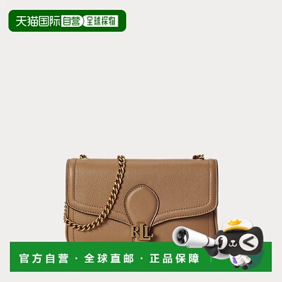 自营欧洲直邮Ralph Lauren拉夫劳伦 Bradley女士驼色粒面皮革斜挎