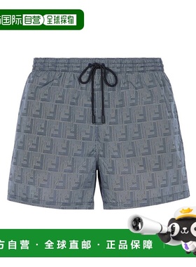 香港直邮Fendi 印花沙滩短裤 FXB077APXH休闲裤