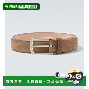 三个缝线绒面革皮带 男士 香港直邮zegna 杰尼亚