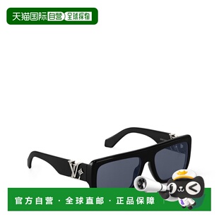 黑色醋酸纤维方形太阳 Flower男士 自营1h可退 欧洲直邮LV路易威登