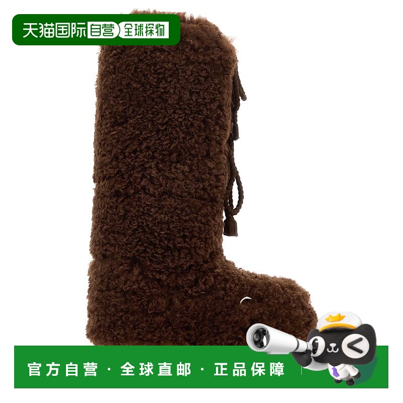 香港直邮moon boot 月亮靴 女士 eco Icon 棕色皮草靴子 1403070M