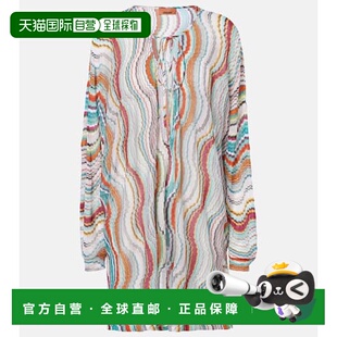 印花金银锦缎海滩罩衫 1h可退 女士 米索尼 条纹 香港直邮MISSONI