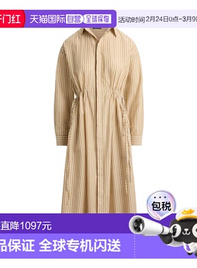 1h可退 香港直邮Ralph Lauren 条纹衬衫裙 211A96364