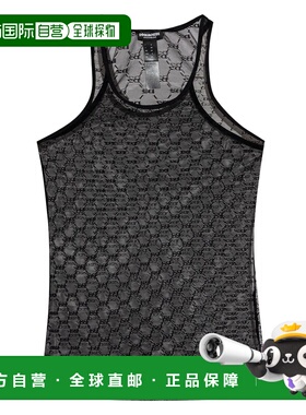 1h可退 香港直邮Dsquared2 二次方 女士 网纱交织图案背心上衣 D8