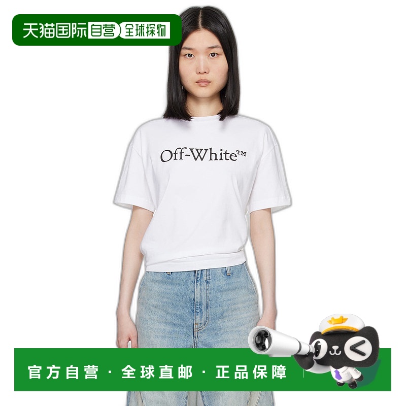 香港直邮Off-White 女士 短袖T 恤 OWAA089C99JER003针织印花