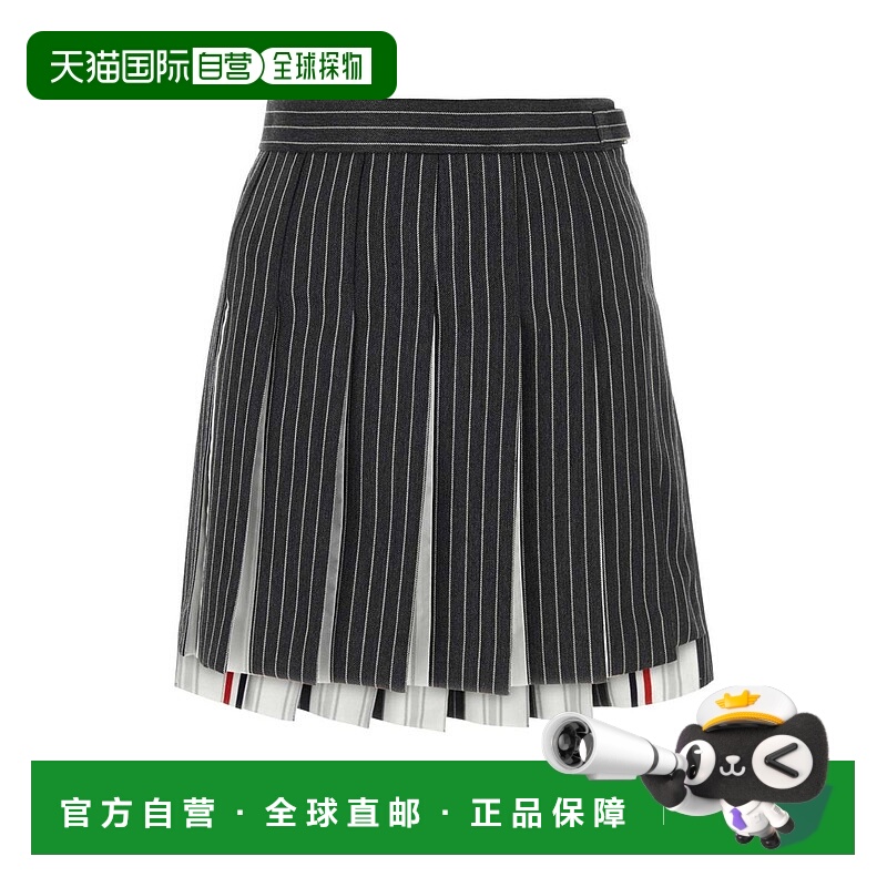 欧洲直邮THOM BROWNE 女士半身裙FGC724AF0330035百褶裙a字裙
