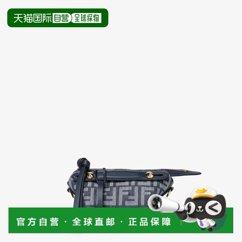 自营欧洲直邮Fendi芬迪 By The Way Soft女士FF提花牛仔布迷你手