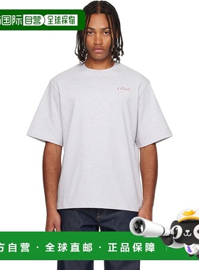 1h可退 香港直邮Casablanca 男士 灰色 Logo Patch T 恤 MAW25JTS