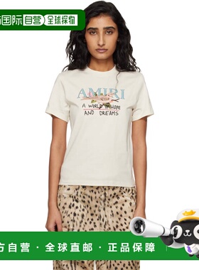 香港直邮AMIRI 女士 灰白色 Hope And Dreams T恤 AWTOJR1044