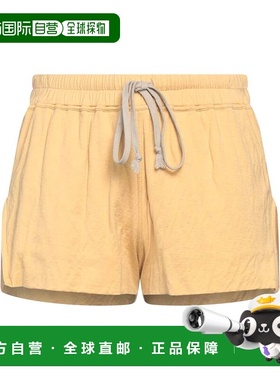 香港直邮rick owens 瑞克 欧文斯 女士 短裤 yellow黄色 舒适时尚