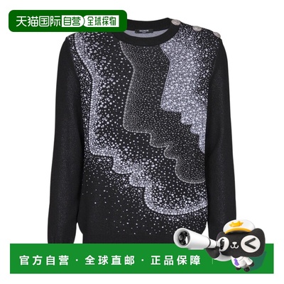1h可退 香港直邮Balmain 提花纽扣针织毛衣 EH0KD010KI19
