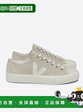 自营欧洲直邮VEJA Wata II系列岩石色/杏仁色牛皮绒面革V标识运动