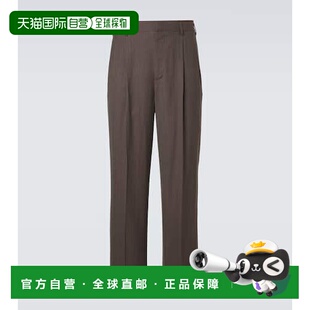 香港直邮Loro Piana 诺悠翩雅 男士 Isaac crêpe 初剪羊毛直筒长