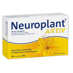 欧洲直邮NEUROPLANT圣约翰草干提取物60粒抗烦燥焦虑效期26年10月