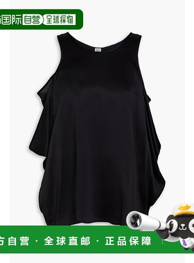 香港直邮TOT&Ecirc;ME 女士 垂褶真丝缎上衣 222751211200性感