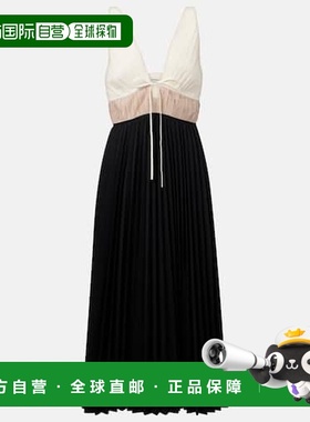 1h可退 香港直邮Simkhai 女士 Stephanie 褶裥府绸中长连衣裙