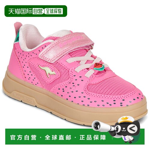 欧洲直邮Kangaroos 袋鼠 女孩鞋子 低帮板鞋 春夏 玫瑰色 K-GK HI