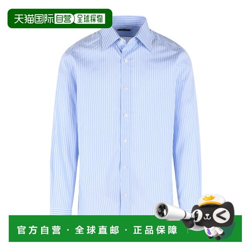 香港直邮TOM FORD 男士衬衫 HSBC01C0043WUC AW2026 蓝色 长袖衬