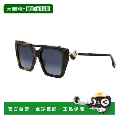 香港直邮FENDI 女士眼镜 FE40161I55F SS2026 灰色 全框太阳镜