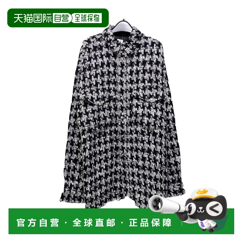 自营 Faith Connexion 黑色粗花呢纽扣休闲夹克外套 X1803T00553