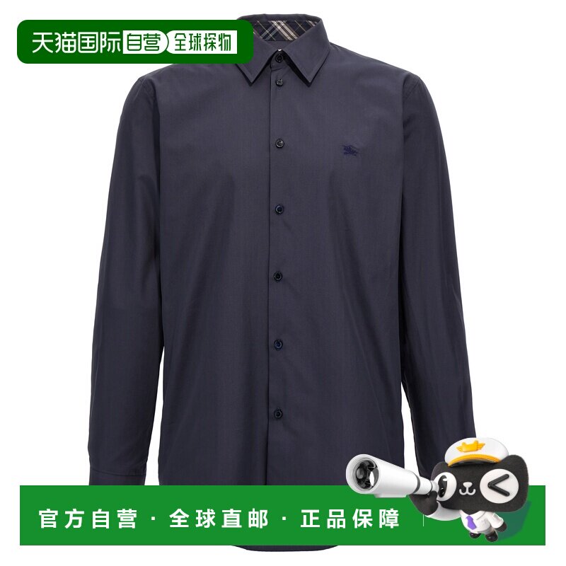 香港直邮BURBERRY 男士衬衫 8105133INDIGO SS2025 蓝色 Burberry