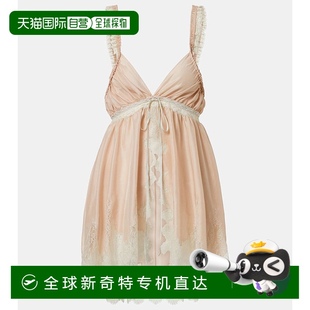 香港直邮Chloe 女士 1h可退 蔻依 ponge 蕾丝边真丝上衣新款