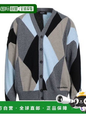 1h可退 香港直邮Dsquared2 二次方 男士 针织开衫 grey灰色 舒适