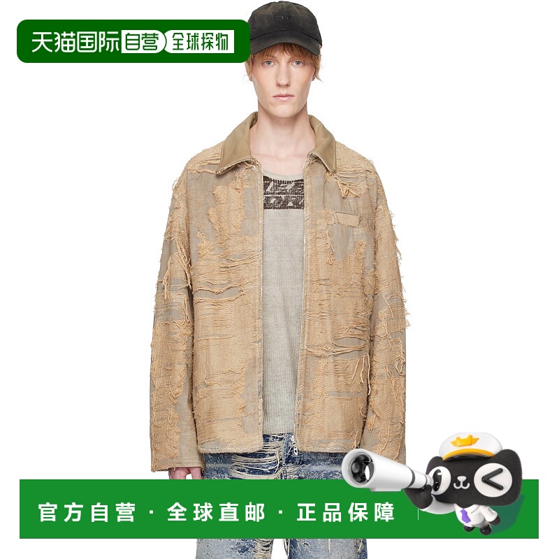 1h可退 香港直邮Diesel 迪赛 男士 驼色 D-Ivar-Fsg 牛仔夹克 A18