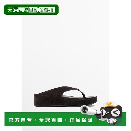 欧洲直邮Massimo Dutti 麦西姆杜特 女款 皮革厚底凉鞋