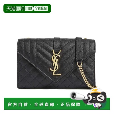 Saint Laurent ENVELOPE 小号黑色绗缝纹【付后1h可退】