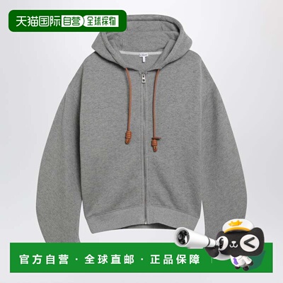香港直邮LOEWE 罗意威 女士 Flamenco 灰色棉质羊绒卫衣 S359Y25X