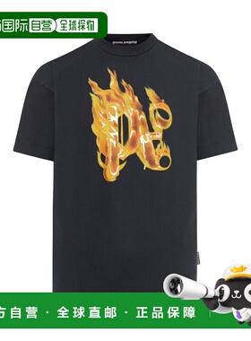 1h可退 香港直邮Palm Angels 棕榈天使 男士 黑色 Burning Monogr