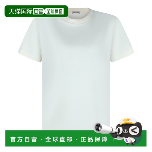 1h可退 香港直邮Moncler 盟可睐 女士 刺绣徽标棉质T恤 L10938C00