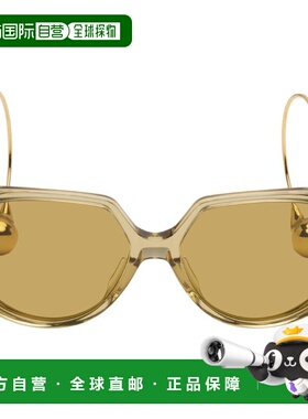 香港直邮Bottega Veneta 葆蝶家 女士 黄色 Drop Squared 太阳镜