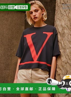 【99新未使用】香港直邮Valentino logo印花T恤 SB3MG01Y4Q1