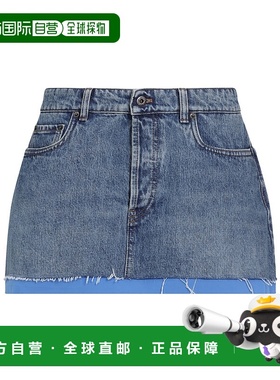 香港直邮Miu Miu 牛仔半身裙 GWD33716T1SOOOa字裙