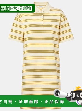 香港直邮Burberry 巴宝莉 女士 Icon piquet 条纹棉质迷你连衣裙