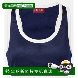 blue蓝色 女士 双G针织上衣 舒适时尚 香港直邮Gucci 1h可退 古驰