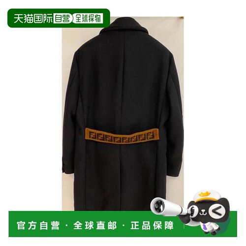 1h可退 香港直邮FENDI 男士外套 FF0164A517F0QA1 AW2018 黑色 长