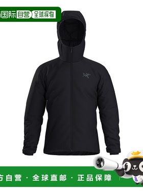 自营1h可退 欧洲直邮Arc'Teryx始祖鸟 Atom系列男士黑色尼龙连帽