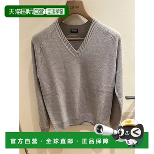 男装 UGK68A2400杰尼亚长袖 V领针织衫 香港直邮Zegna