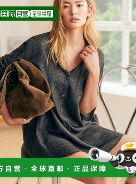 自营欧洲直邮Sezane 女士深灰色粘胶纤维/羊毛连衣裙