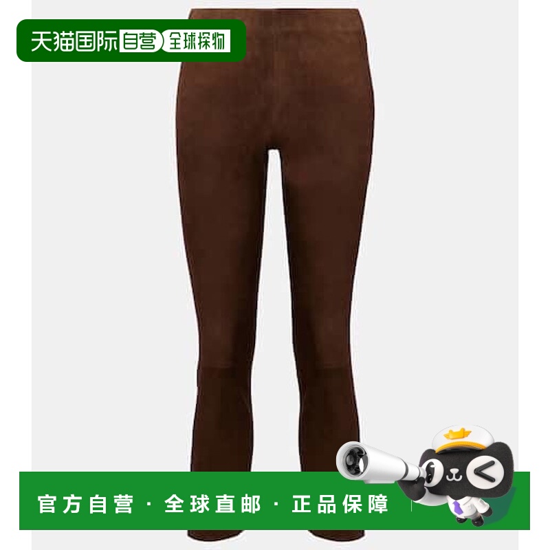 1h可退 香港直邮VINCE 女士 绒面革修身长裤 brown棕色 舒适时尚
